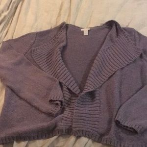 Chico’s Dusty Purple Open Front Cardigan Size 3